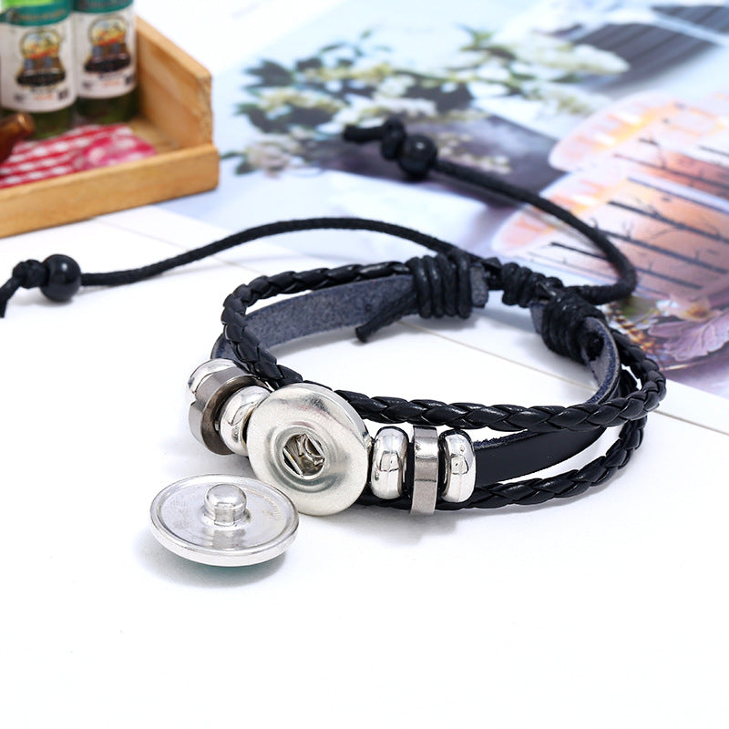 Wholesale Leather Luminous Zodiac Bracelet